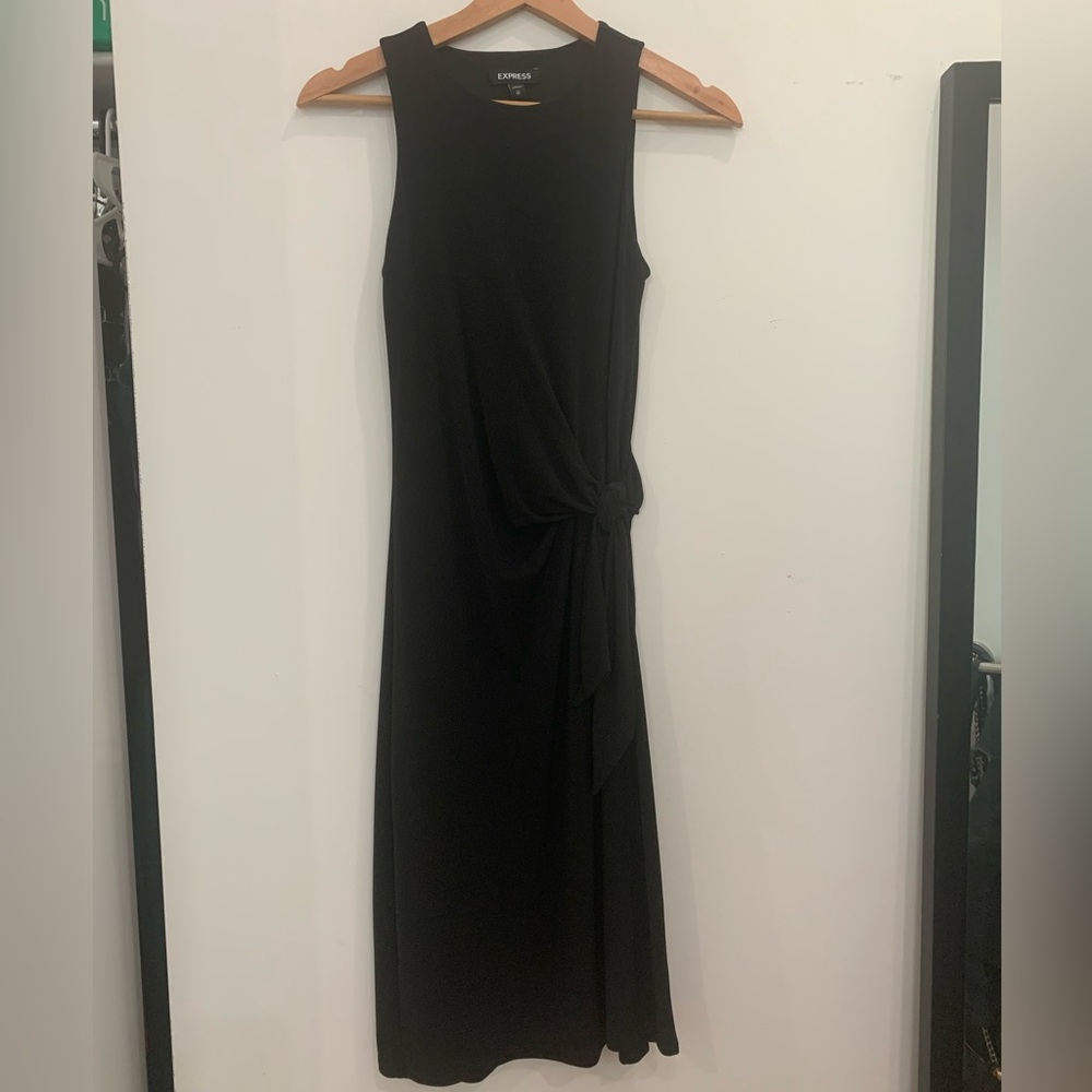Express tie waist midi, Black, Size XS